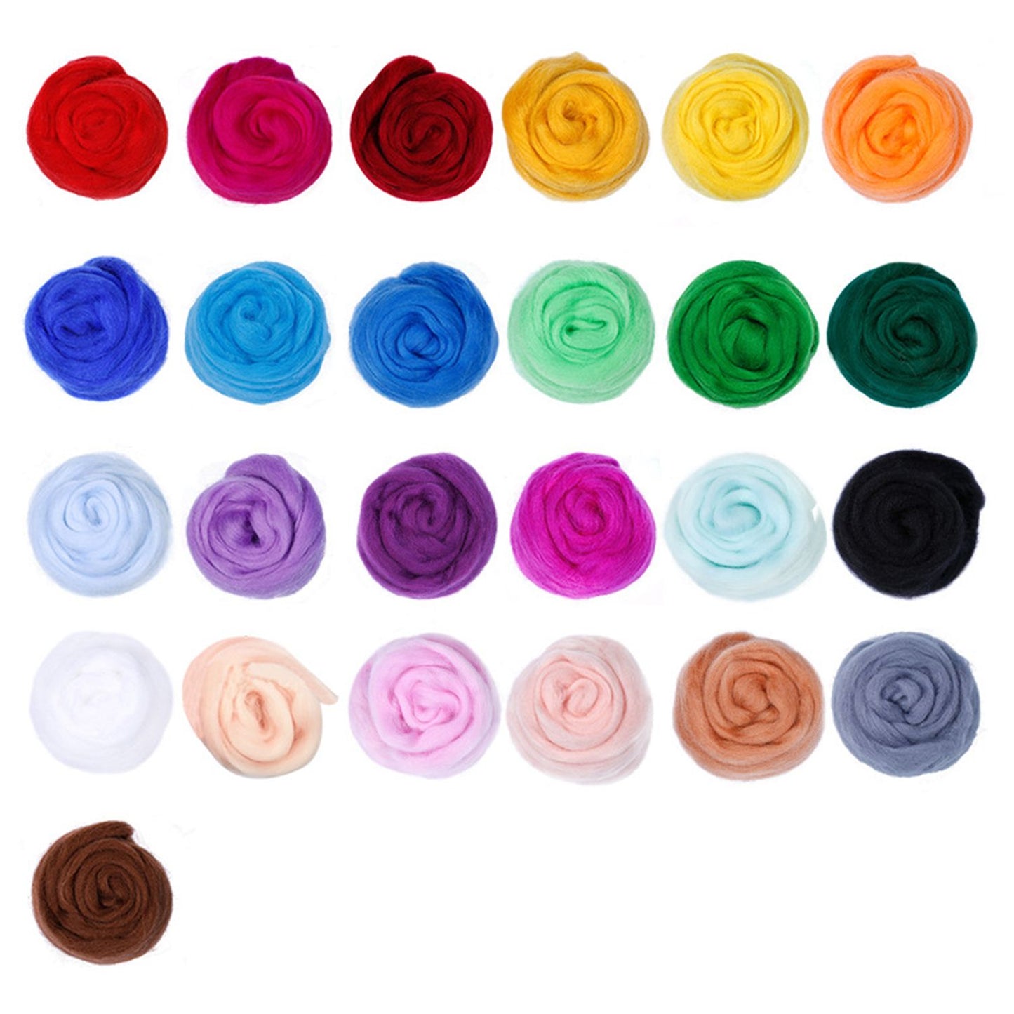 Needle Felting Kit Wool Roving 25 Colors Set Needle Felting