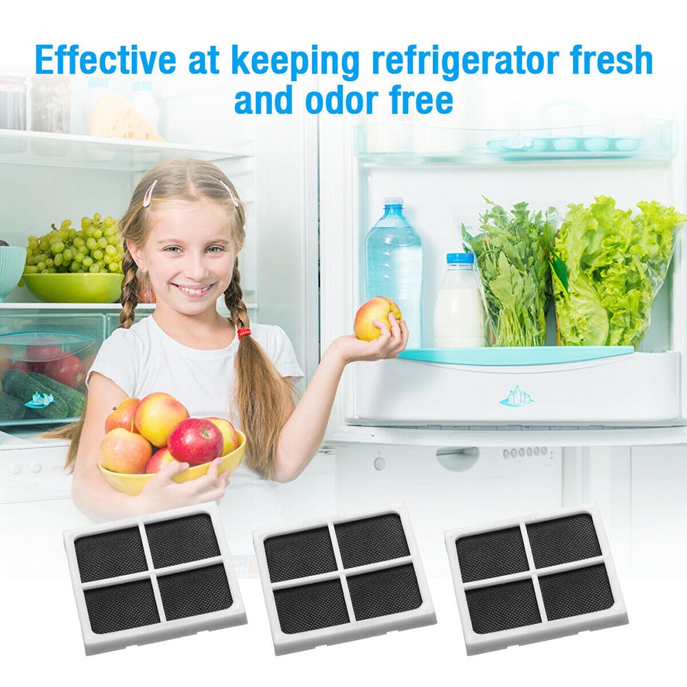 3PCS OPP Package Replaceable Refrigerator Air Filter