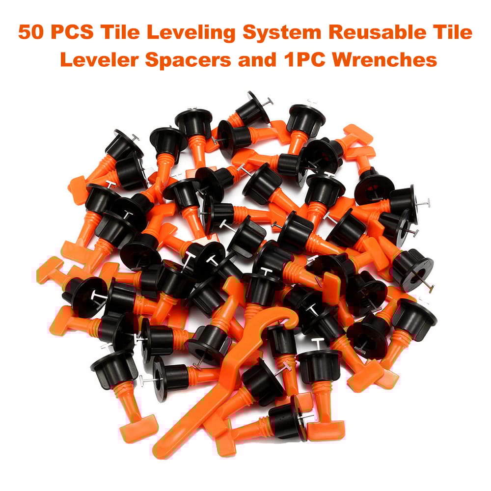 50 PCS Tile Leveling System Reusable Tile Leveler Spacers