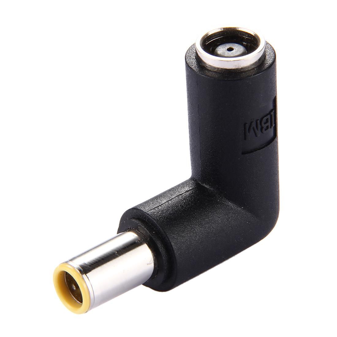 DC 7909 Male to DC 7909 Female Connector Power Adapter for Lenovo ThinkPad IBM Laptop Notebook, 90 Degree Right Angle Elbow