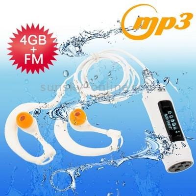 4GB Waterproof IPX8 MP3 Player with FM Radio function (Blue)
