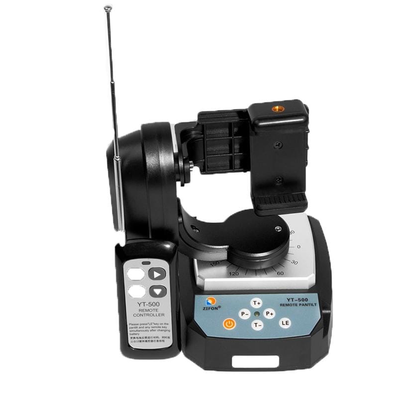 Zifon YT-500 Electronic 360 Degree Rotation Panoramic Head with Remote Controller for Smartphones, GoPro, DSLR Cameras