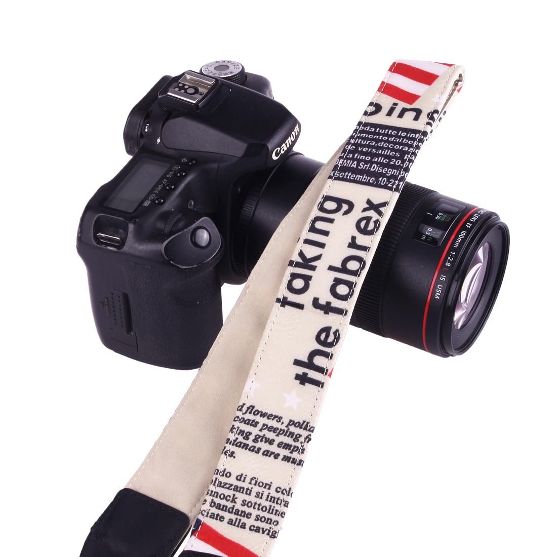 LYNCA LI-03 European and American Style Series Flags Pattern Universal Genuine Leather Shoulder Neck Strap Camera Strap for Nikon / Canon / Sony / Panasonic / SLR DSLR ILDC (Style5)