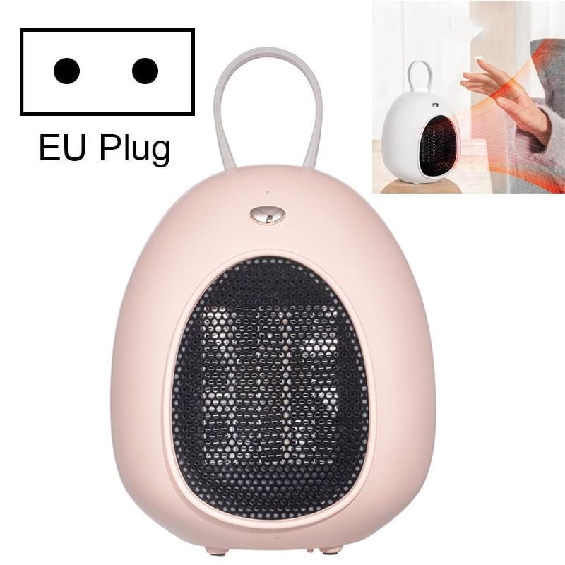 Winter Home Desktop Mini Heater, Size:EU Plug (Pink)