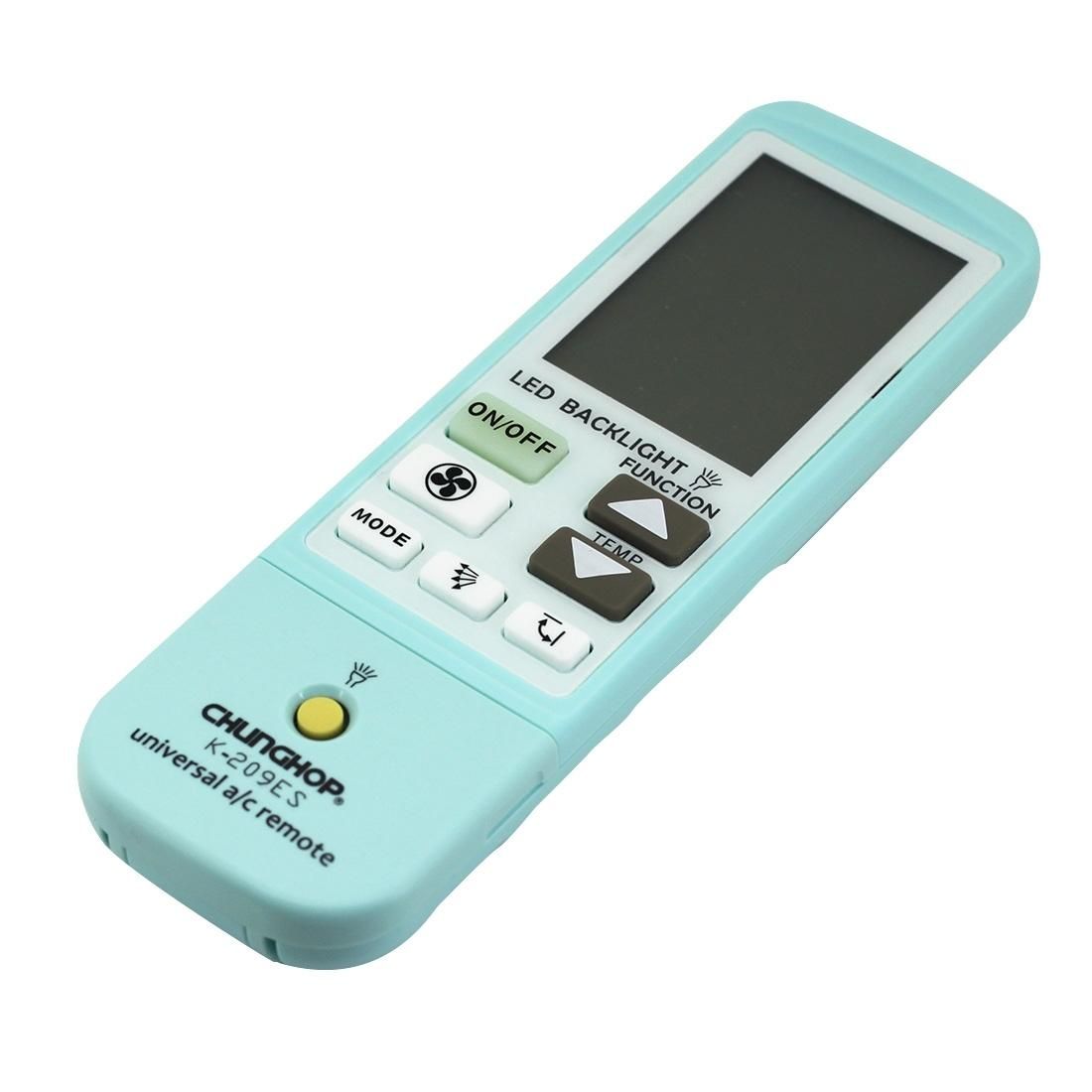K-209ES Universal Air Conditioner Remote Control, Support Thermometer Function (White)
