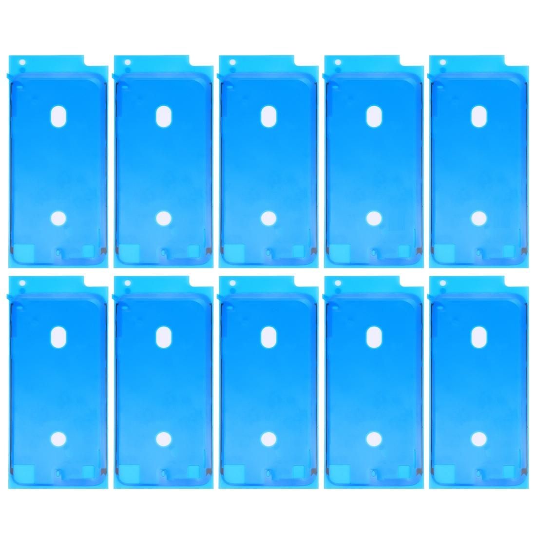 10 PCS LCD Frame Bezel Waterproof Adhesive Stickers for iPhone 8 (White)