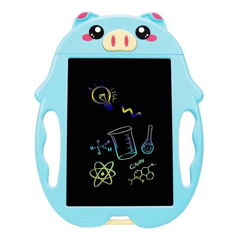 9 inch Children Cartoon Handwriting Board LCD Electronic Writing Board, Size:Color Screen (Blue Pig)