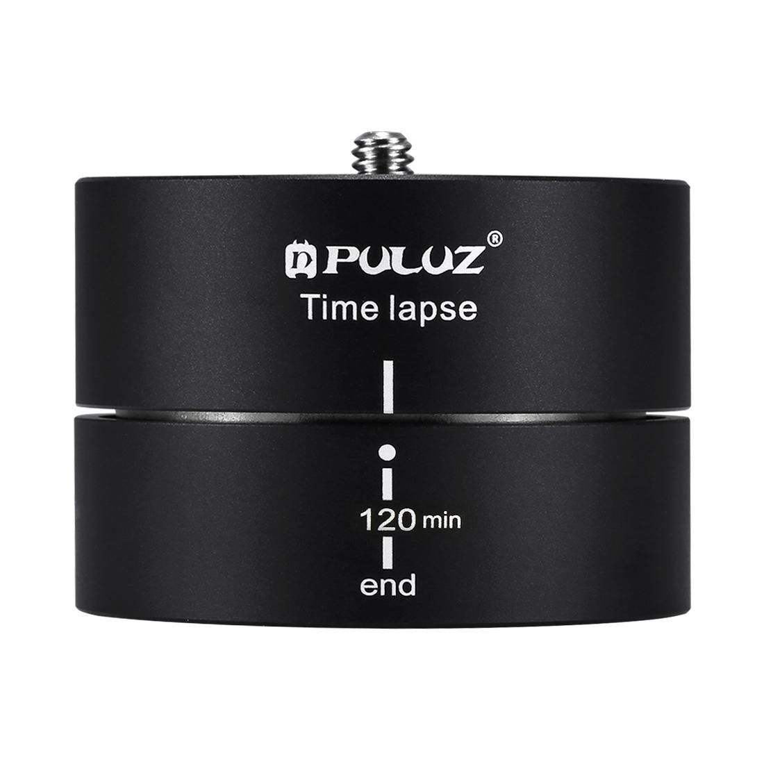 PULUZ 360 Degrees Panning Rotation 120 Minutes Time Lapse Stabilizer Tripod Head Adapter for GoPro HERO9 Black / HERO8 Black / HERO7 /6 /5 /5 Session /4 Session /4 /3+ /3 /2 /1, Xiaoyi and Other Action Cameras