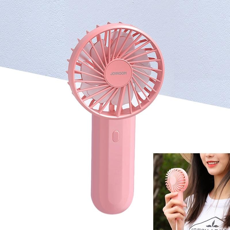 JOYROOM JR-CY287 Whirlwind Series-holding Fan Portable Handheld Mini Electric Fan (Pink)