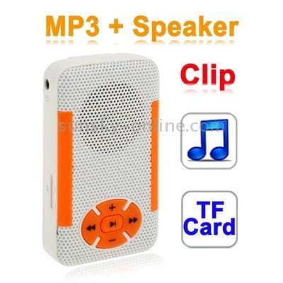 TF Card Slot MP3 Player with Speaker, Clip (Style1)