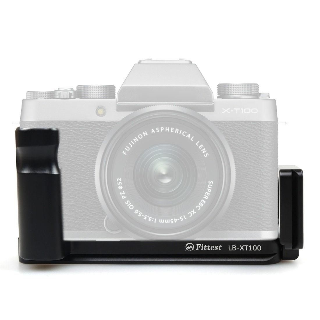Vertical Shoot Quick Release L Plate Bracket Base Holder for Fujifilm XT100 (Black)