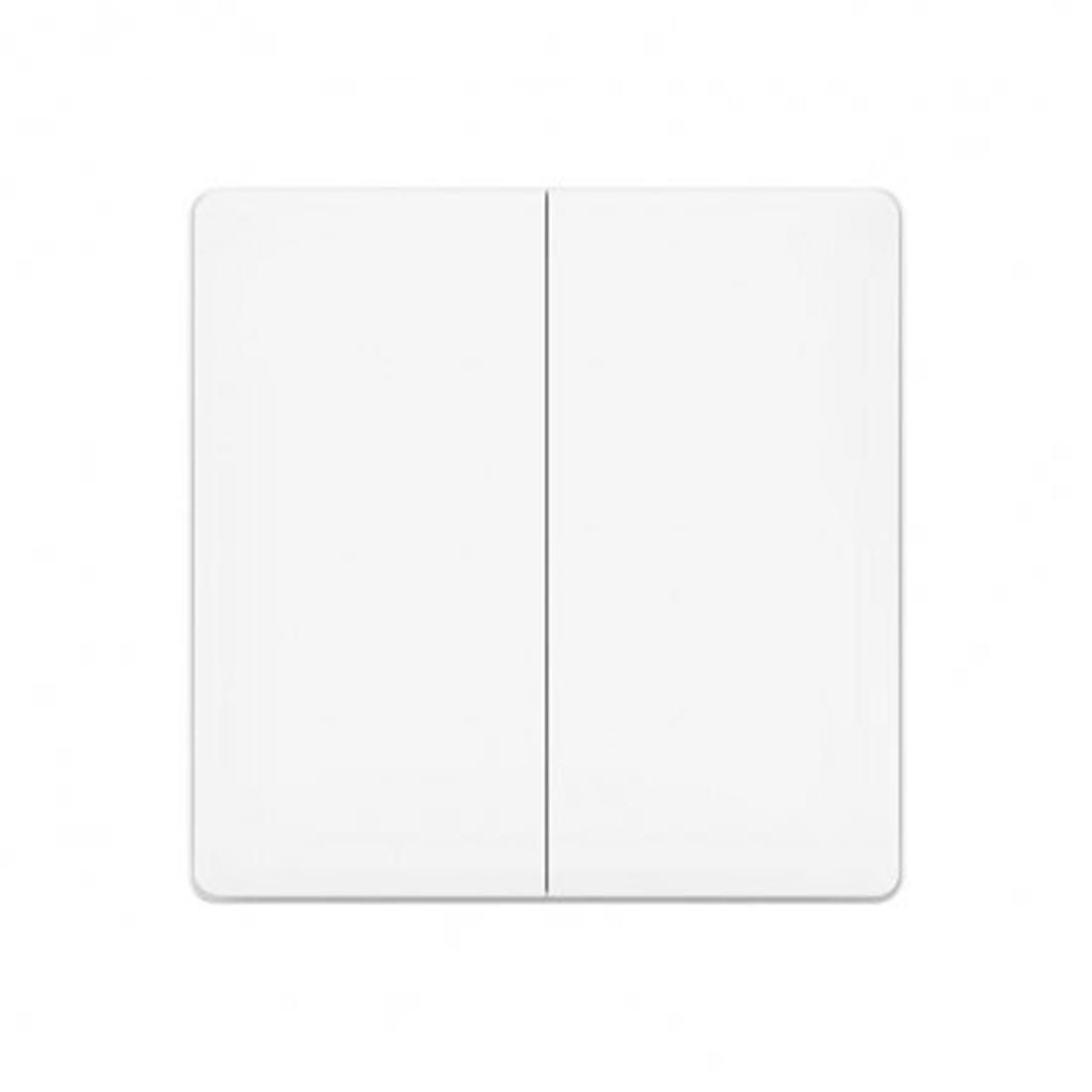 Original Xiaomi Aqara Smart Light Control Double Key Paste Wall style Wireless Switch, Work with Xiaomi Multifunctional Gateway Mihome APP Control (White)