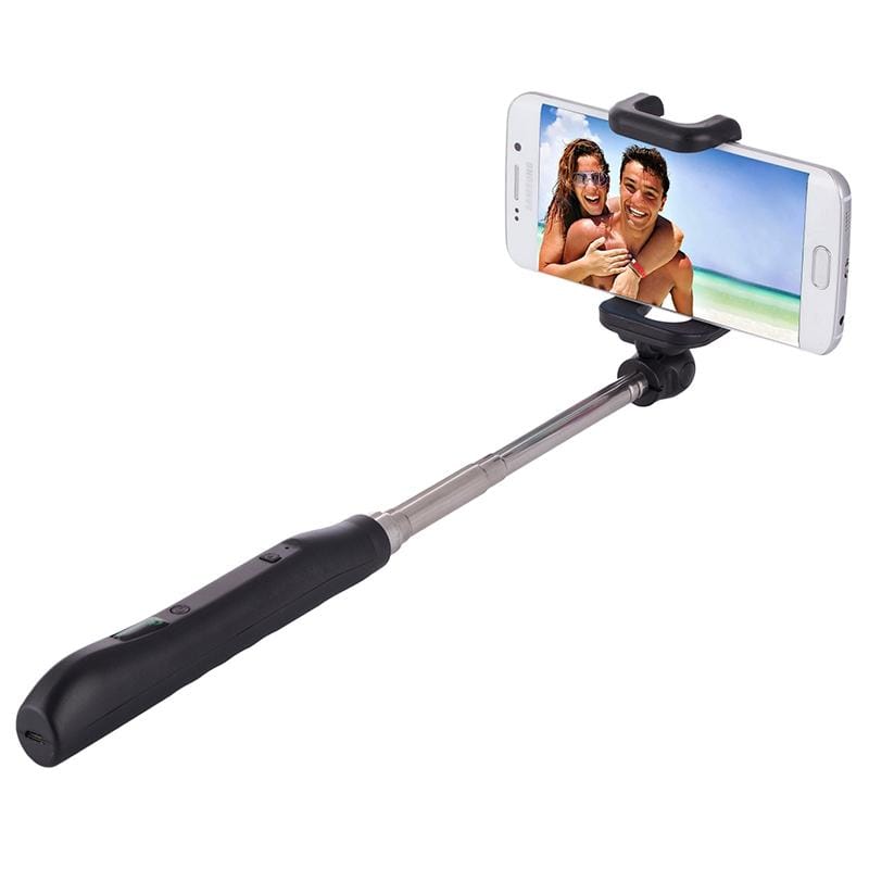 Portable Bluetooth Wireless Selfie Stick Monopod Folding Extendable Pocket Handheld Holder for iOS & Android Phone, Folded Length: 8.8cm, Max Extension Length: 80.0cm (Grey)