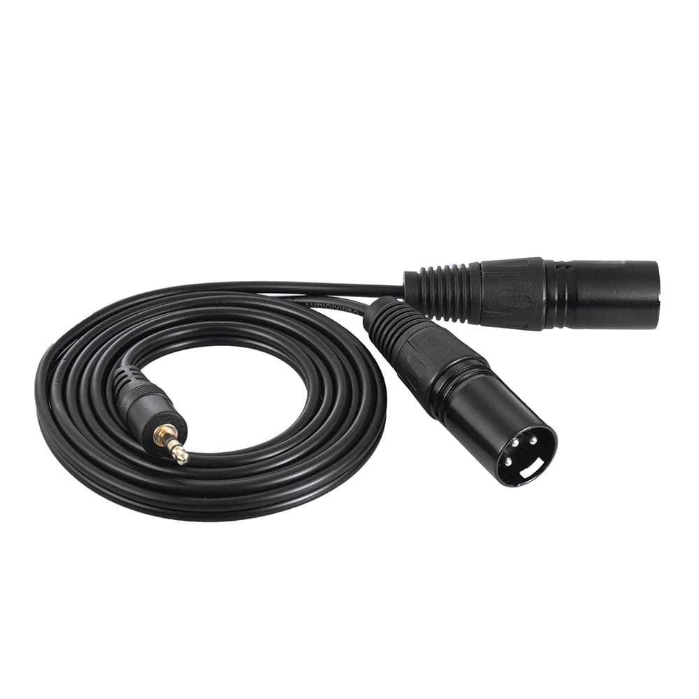 1.5m/ 5ft Audio Cable Cord Dual XLR Male to 3.5mm Male Plug