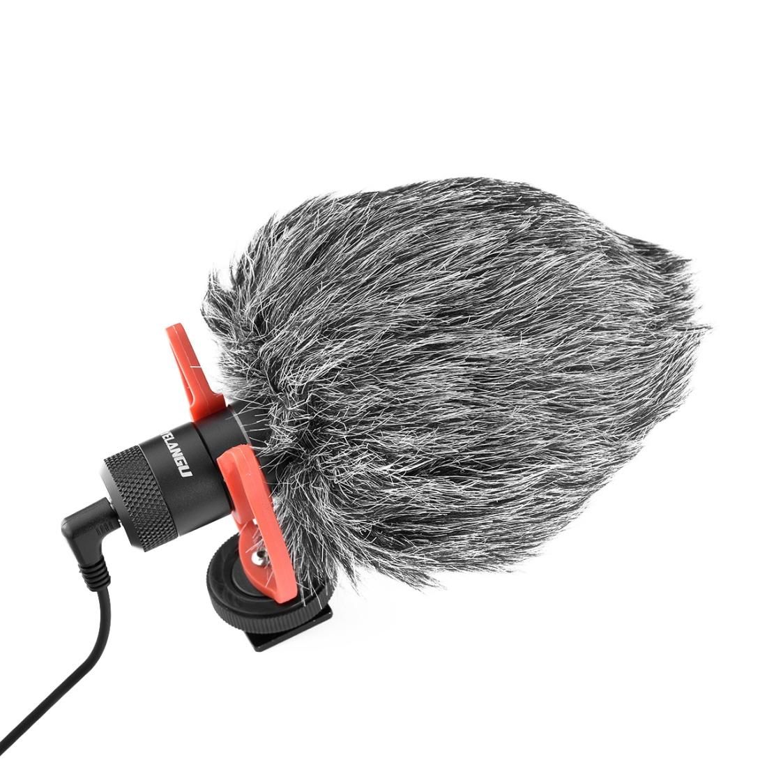 YELANGU PC09 Handheld Grip Holder Bracket + Photography Fill Light + Microphone with Mobile Phone Metal Clamp (Black)