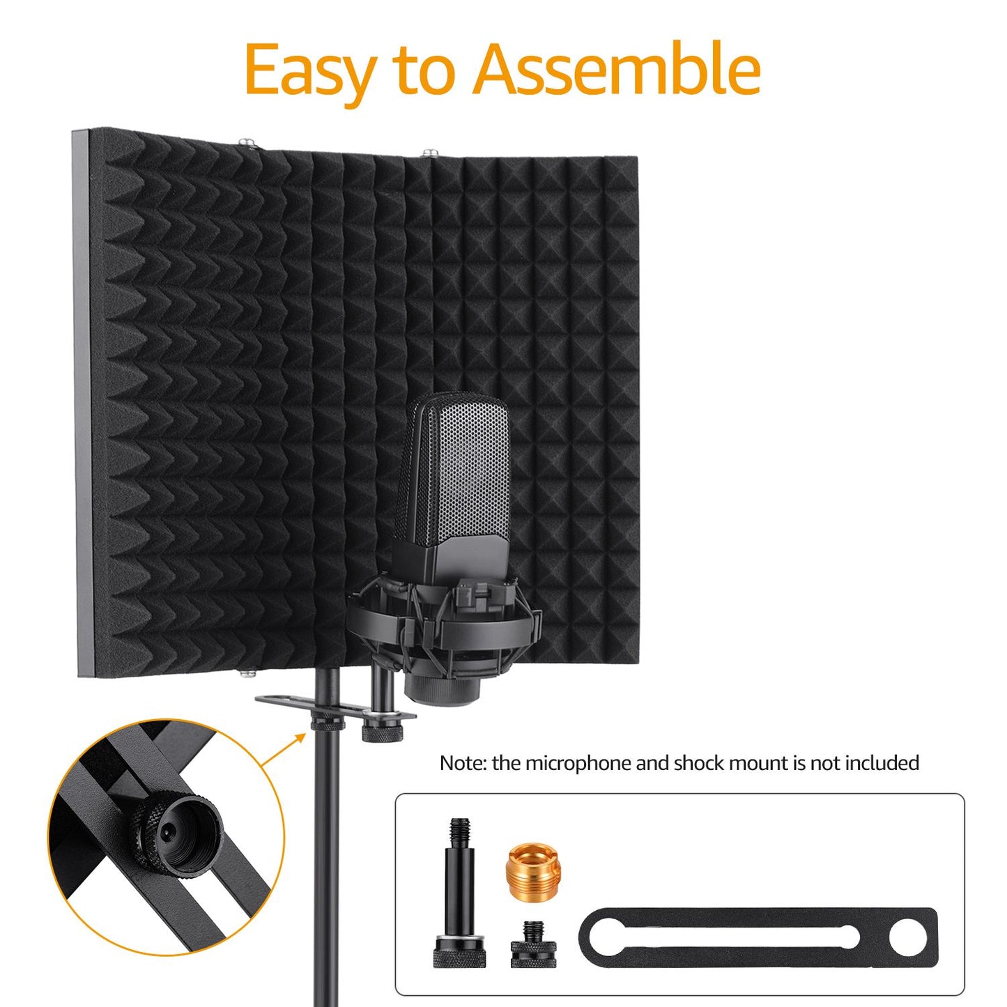 Professional Studio Recording Microphone Isolation Shield