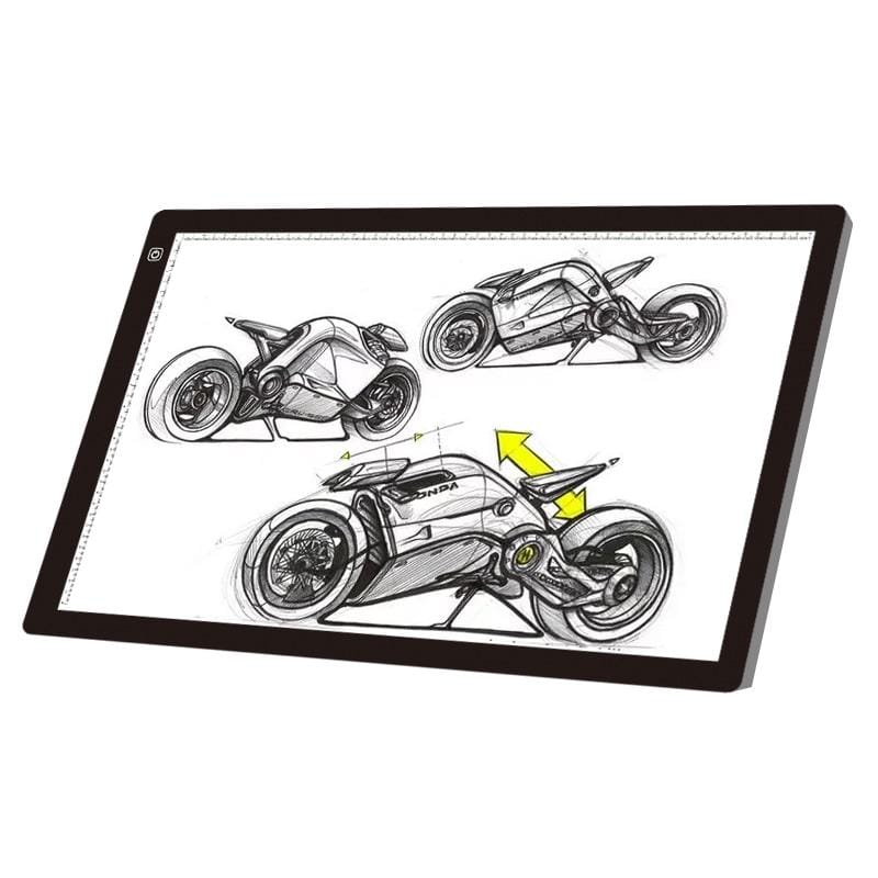 23W 12V LED Three Level of Brightness Dimmable A2 Acrylic Copy Boards Anime Sketch Drawing Sketchpad, US Plug