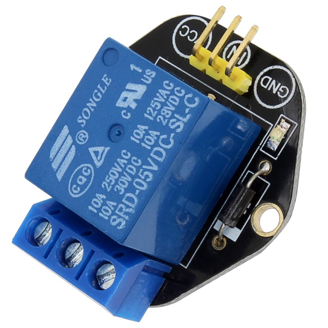 LandaTianrui LDTR-RM06 5V Single Relay Module Compatible with Arduino (Black)