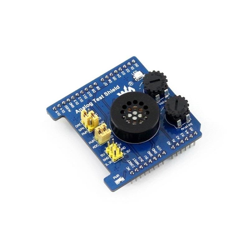 Waveshare Analog Test Shield,Analog Test Shield for Arduino Development, AD/DA