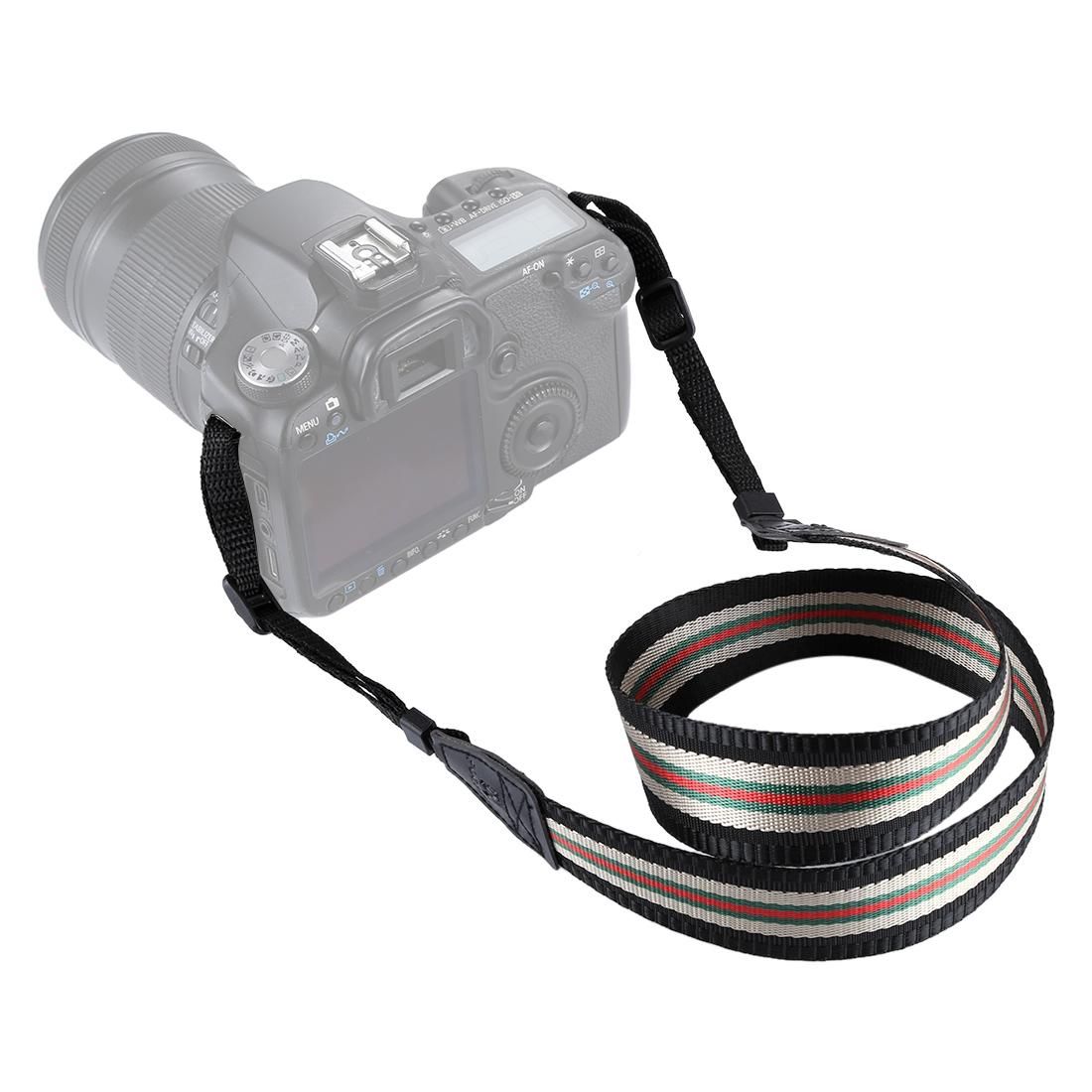 PULUZ Stripe Style Series Shoulder Neck Strap Camera Strap for SLR / DSLR Cameras (Black)