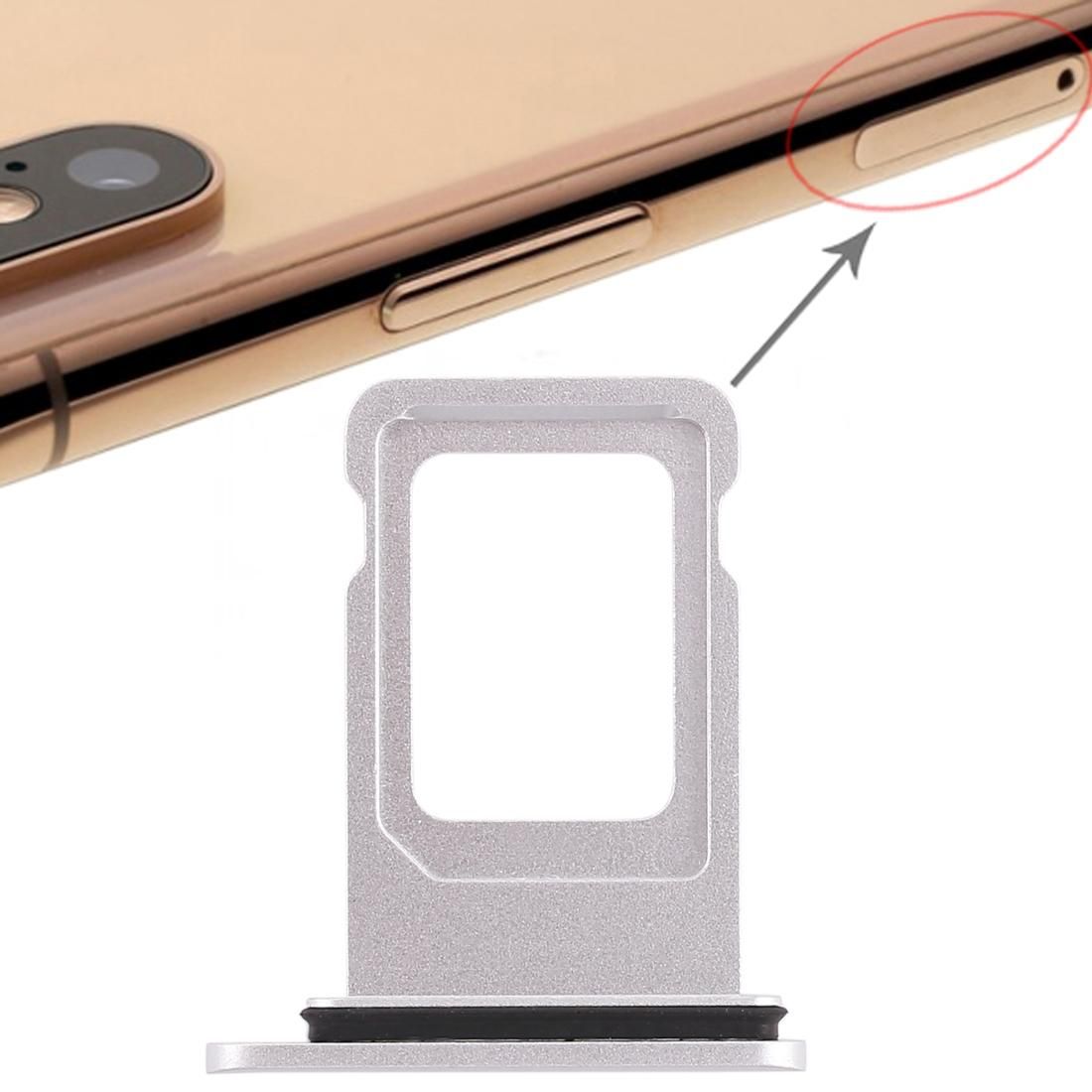 Double SIM Card Tray for iPhone XR (White)