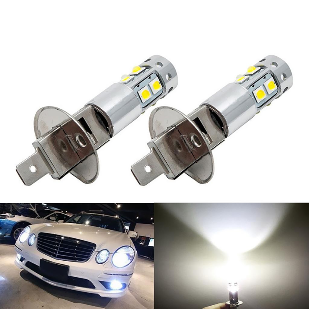 2pcs H1 50W Headlight Durable and Practical Fog Bulb Led Bulbs White