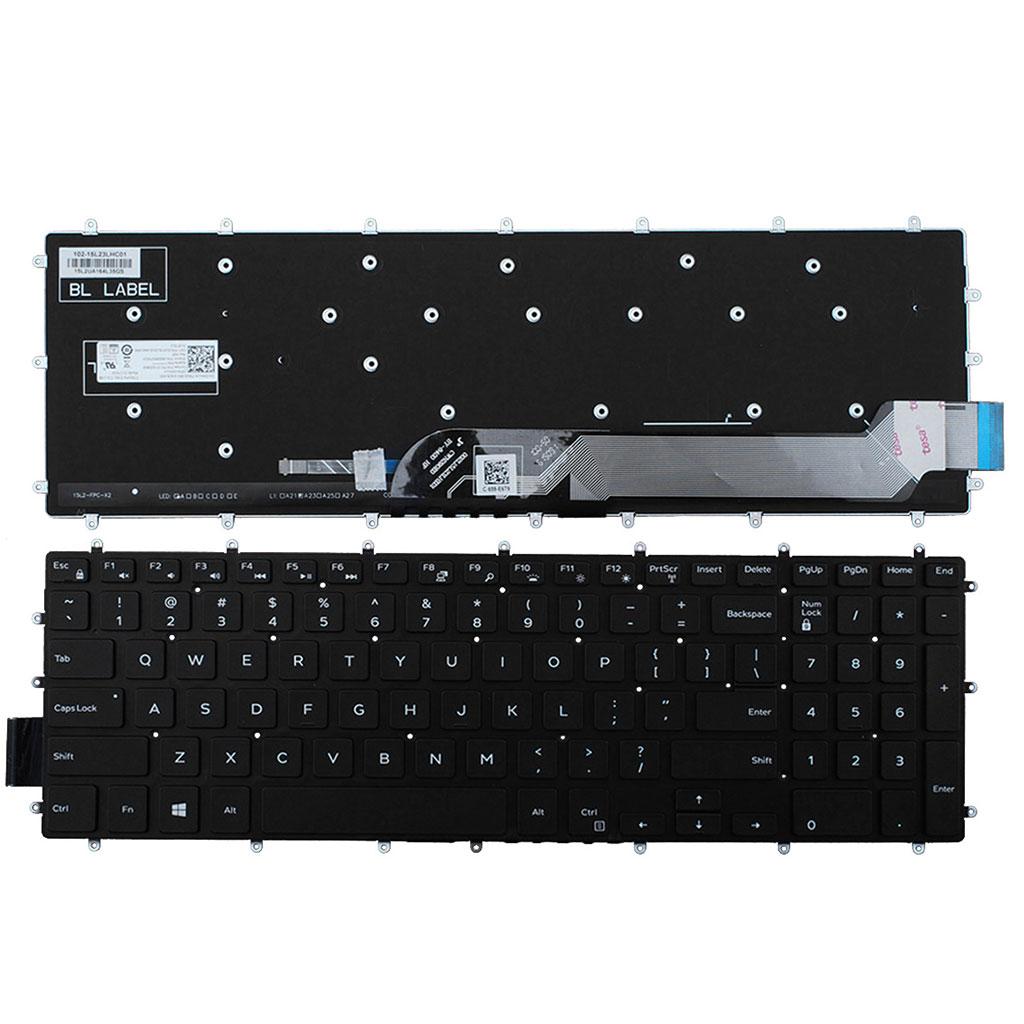 Backlit Keyboard Replacement US English Style for Dell Inspiron Computers