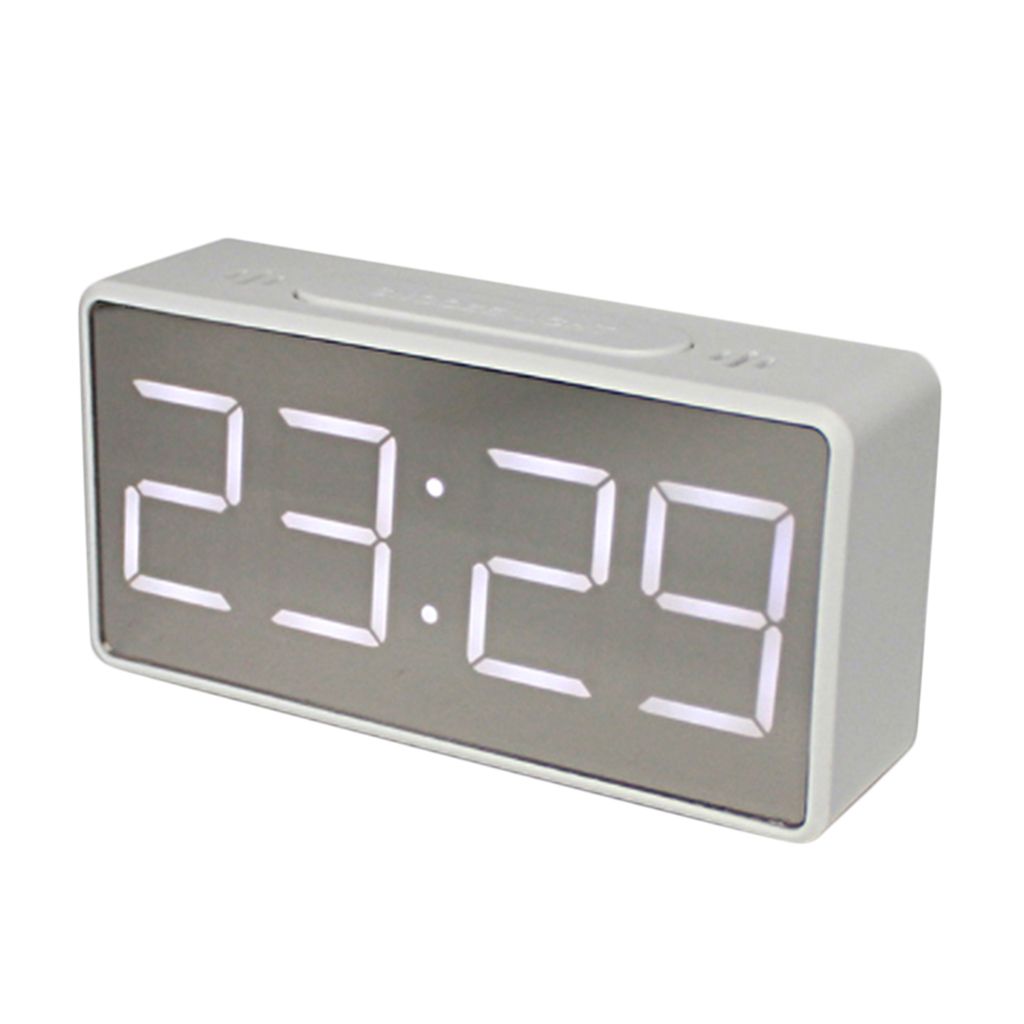 Led Digital Alarm Clock USB Port/Battery Operated Alarm Clocks Bedside White