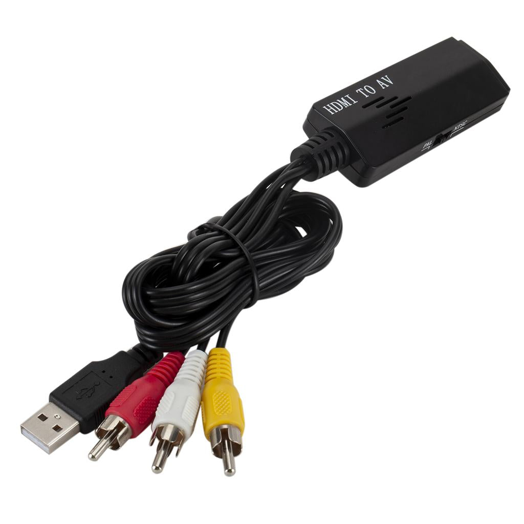 HDMI to RCA Converter Portable HDMI Male to HD 1080p AV Male Cable Adapter
