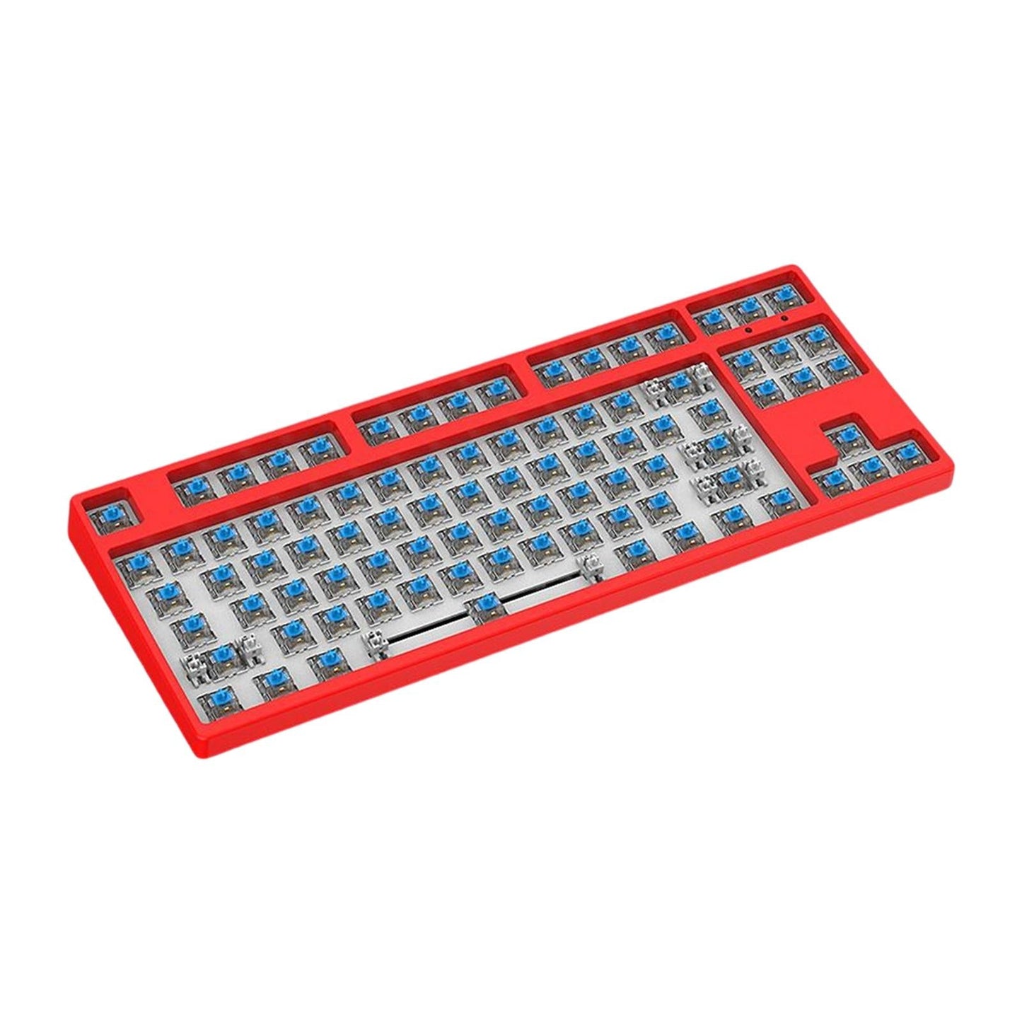 87 Keys DIY Wired Mechanical Keyboard Kit with Blue Switch for PC Parts Red