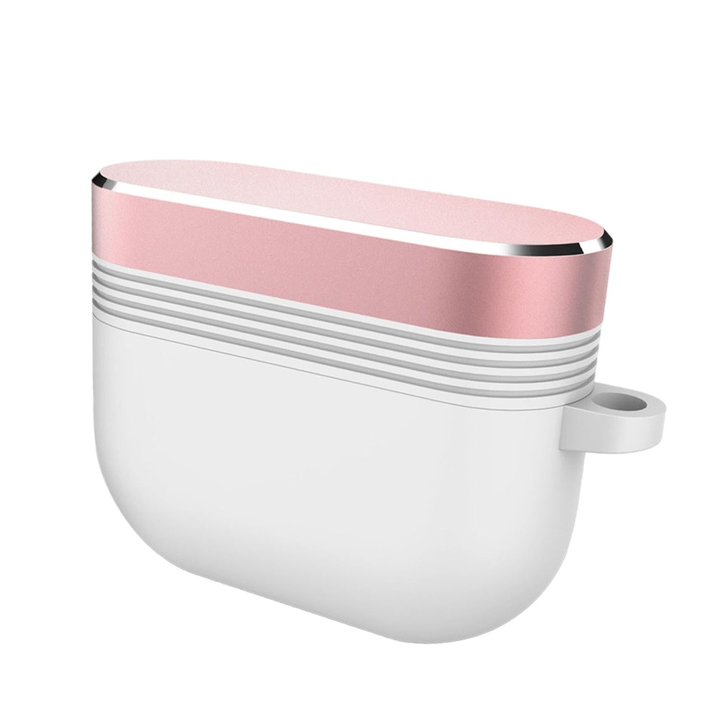 Earpiece Protective Cove Case w/ Carabiner Cool Hard Shell Dustproof Outdoor White Rose Gold