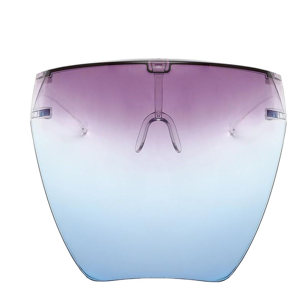Full Face Shield Protective Guard Transparent Glasses Visor Purple Blue