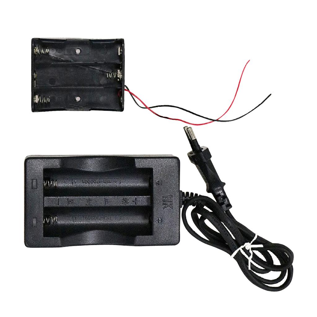 18650 Lithium Battery Charger + 2 Battery Holder Box 3 battery packs
