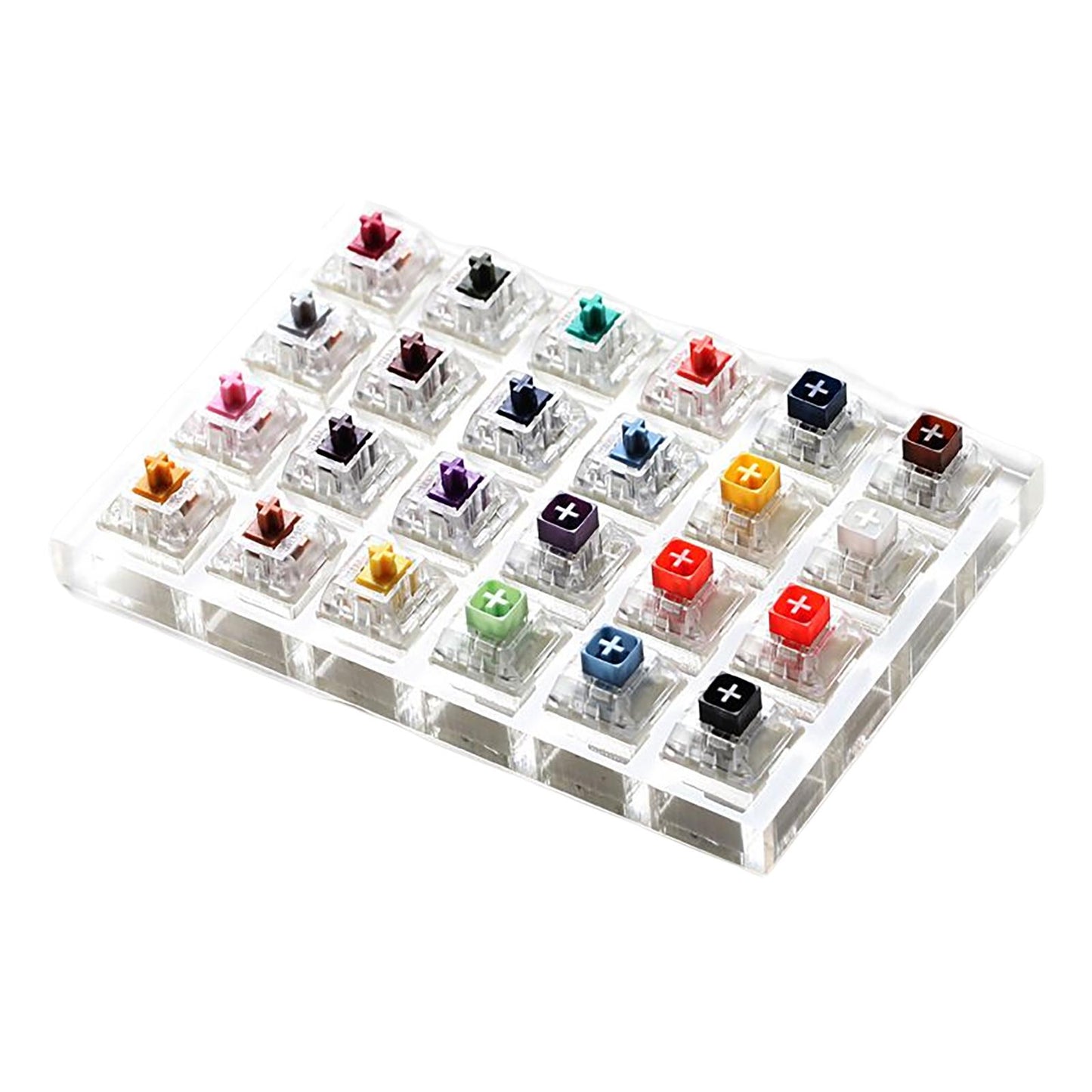 24 Switch Switches Tester with Clear Keycaps for Kailh Box Laptop Durable