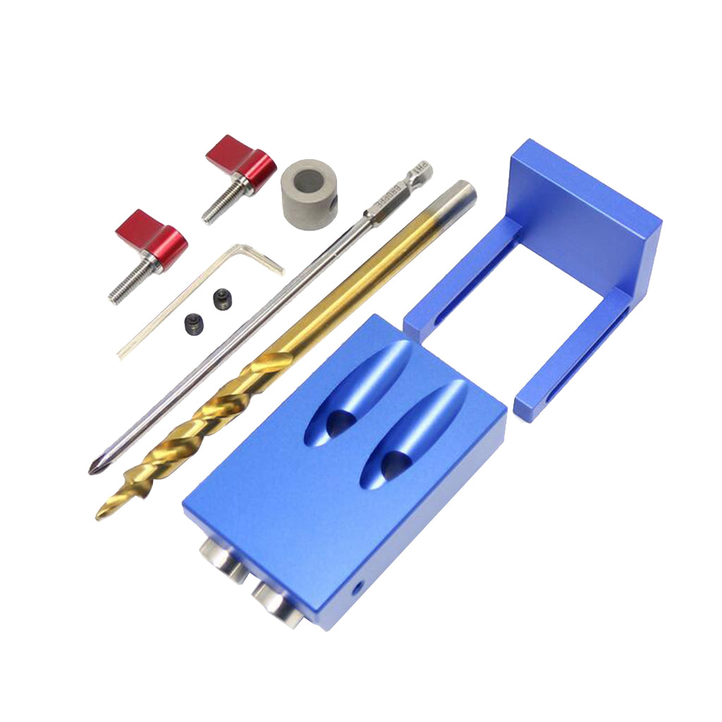 Mini Pocket Hole Drill Dowel Jig Step Drilling Bit Woodworking Tool Kits