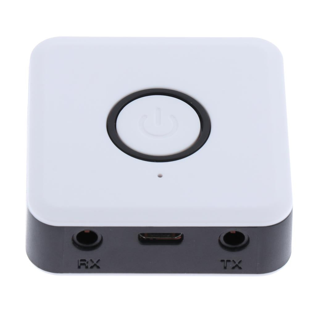 2 in 1 Bluetooth 4.2 Audio Adapter Transmitter Receiver with USB Cable White