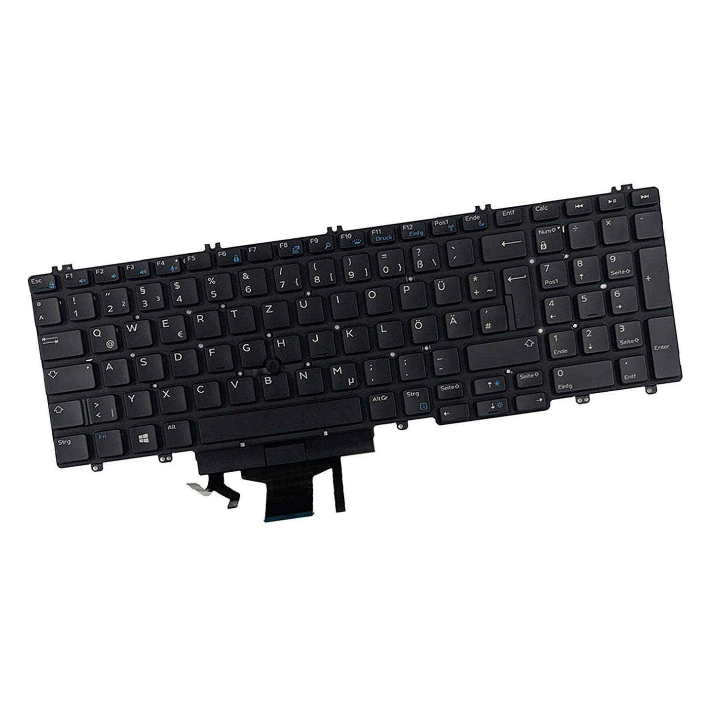 German Backlit Keyboard Spare Parts Black for Dell Precision 7530 7730