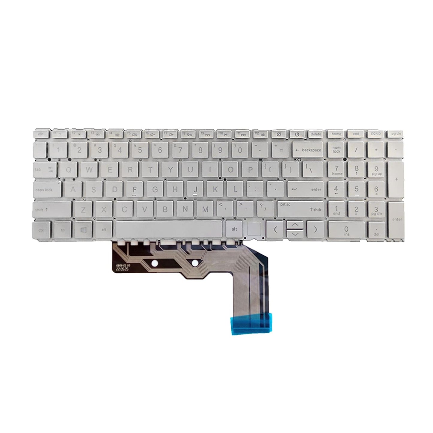 US Layout Laptop Keyboard for HP 15M 15-Ed Tpn-C149 Silver withBacklight