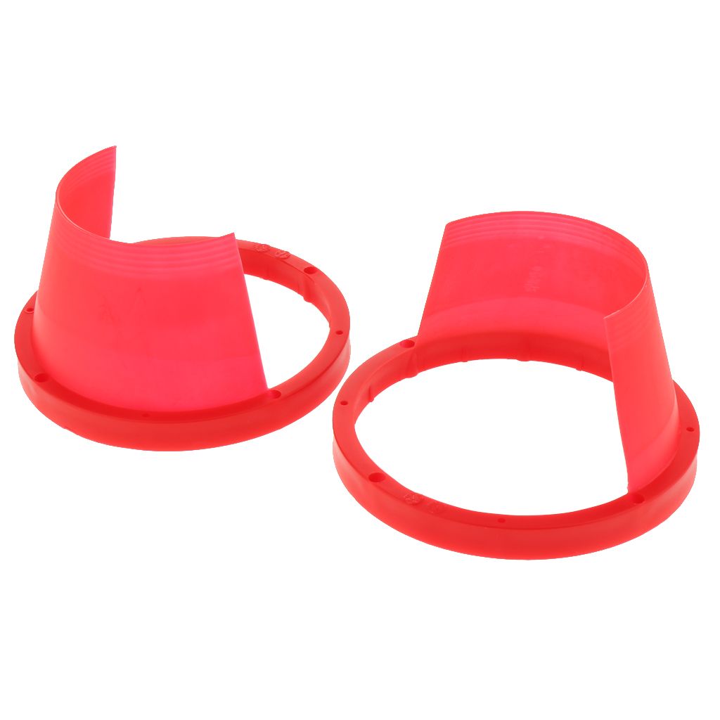 2X 6.5" Car Speaker Waterproof Cover Car Horn Plastic Spacer Protective Red