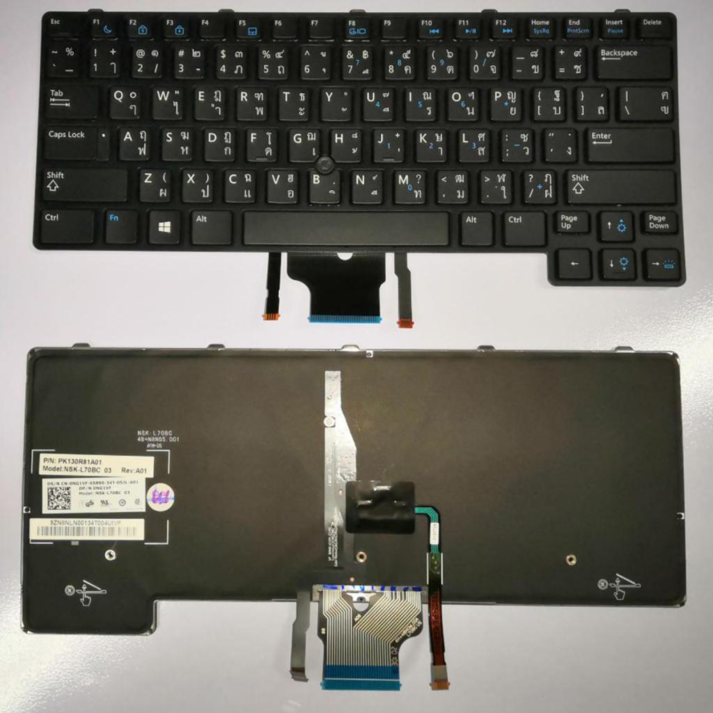 Black Backlit Thai Keyboard For Dell E6430U E6330 6530U 6430u-100TB Laptop