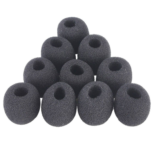 10 Small Black Foam Cover Windscreen Windshield fr Lavalier Lapel Microphone