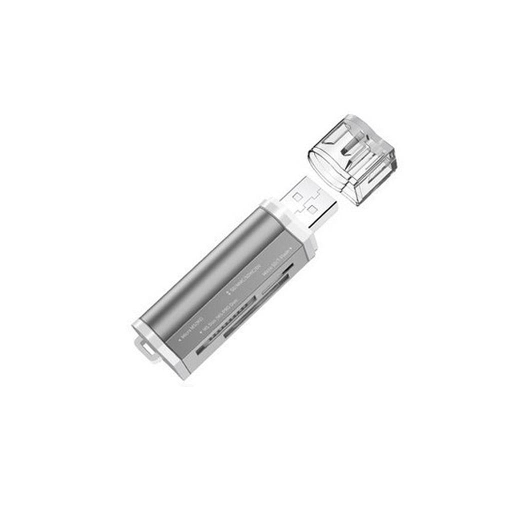 USB 2.0 Memory Card Reader Adapter for Micro SD TF M2 MS Silver