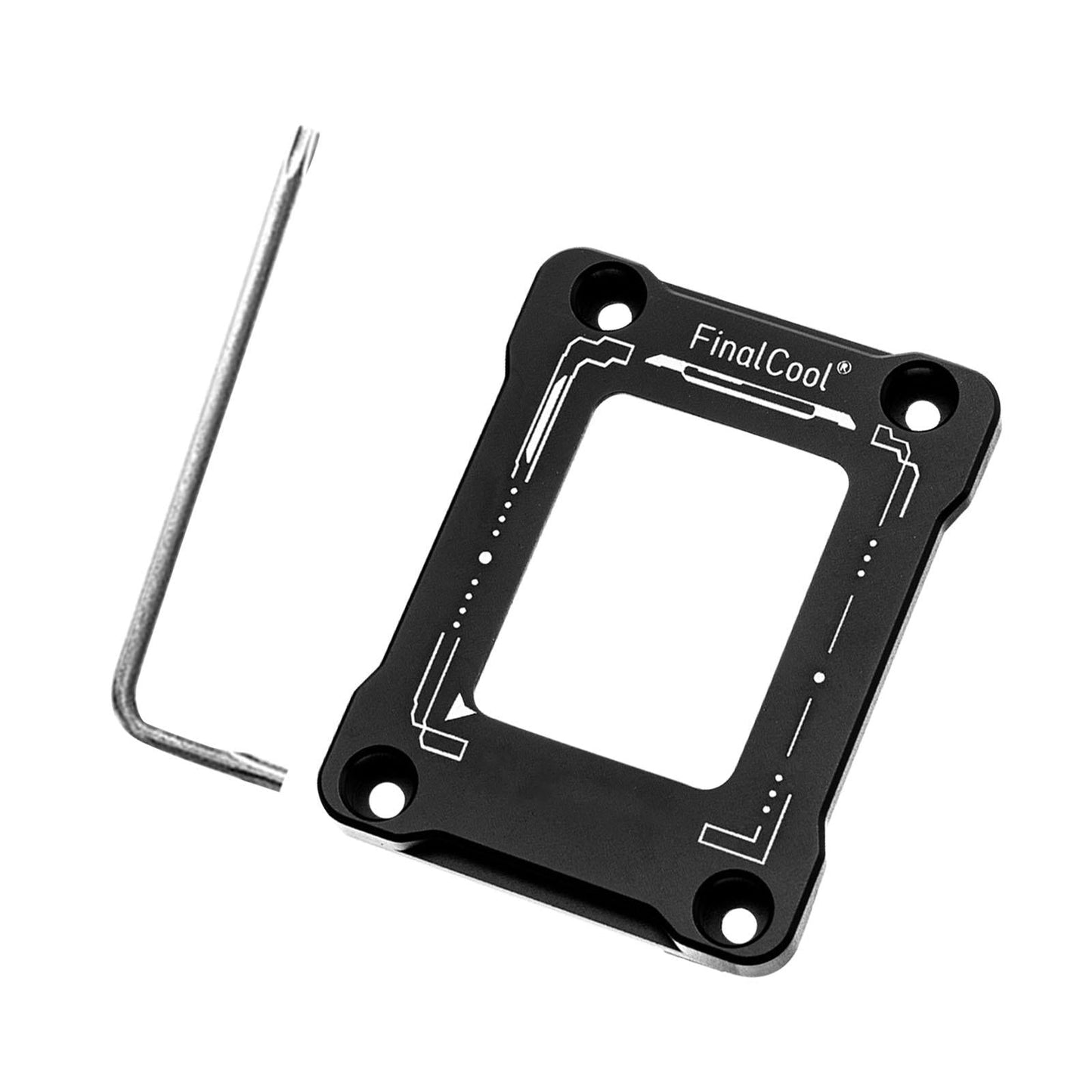 CPU Contact Frame Aluminum Alloy Anti Bending for 12TH Gen LGA1700 Black