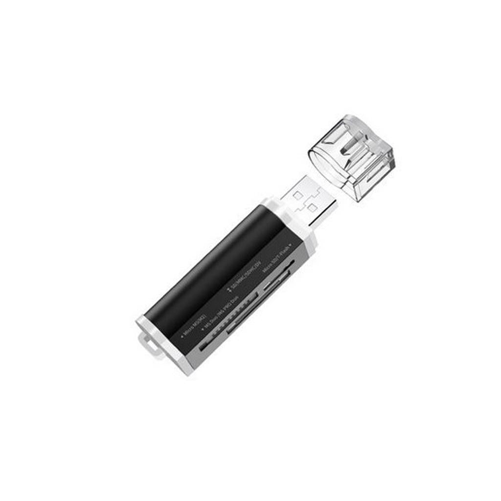 USB 2.0 Memory Card Reader Adapter for Micro SD TF M2 MS Black