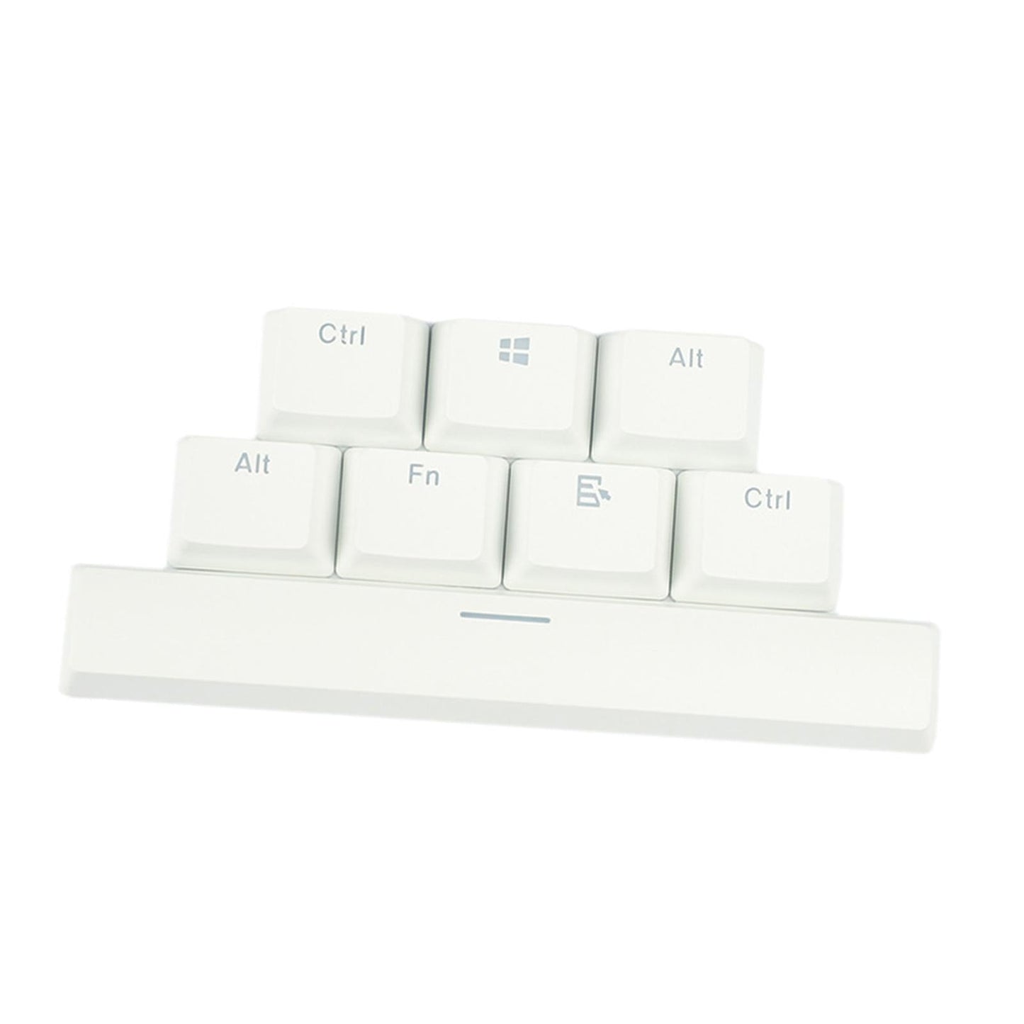 8 Pieces PBT Two-Color Translucent Keycaps for Mechanical Keyboard White