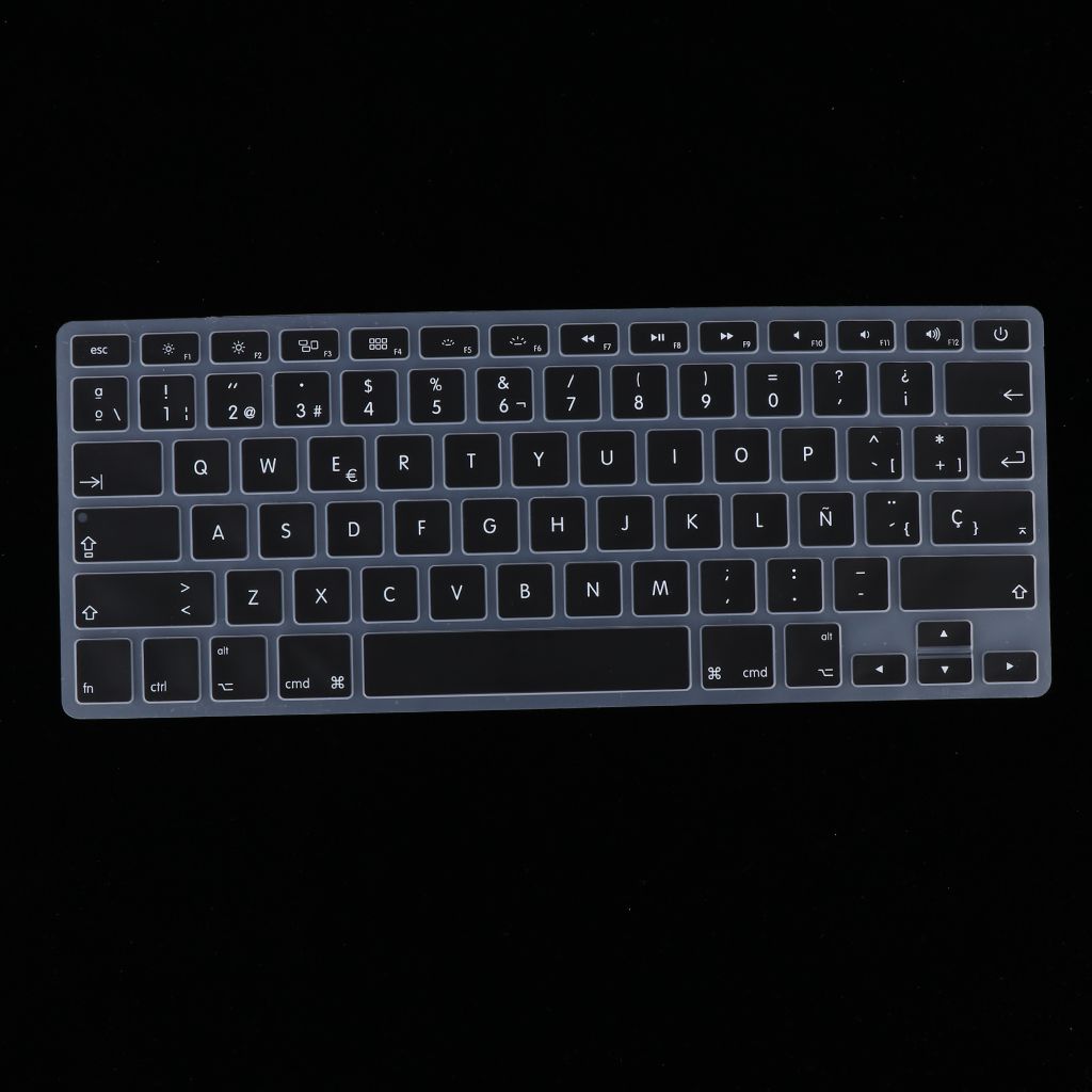 Spanish Phonetic Keyboard Protective Film Cover for 13 inch Macbook - Black