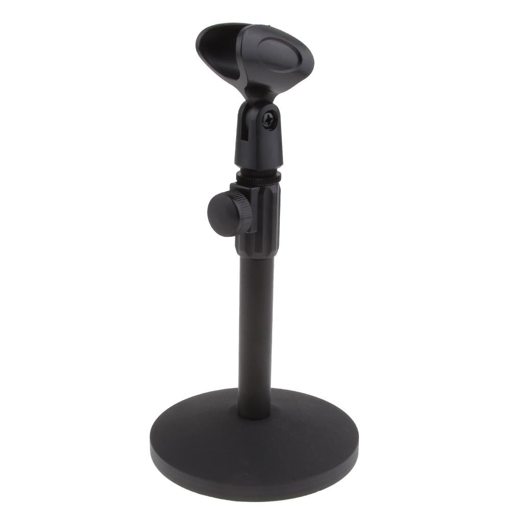 Portable Desktop Microphone Stand Holder for Podcast Meeting Lecture Black
