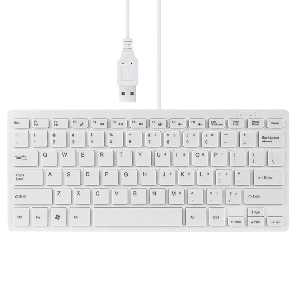 Ultra-thin New White USB2.0 Mini Keyboard Keypad fit Computer Desktop Wired