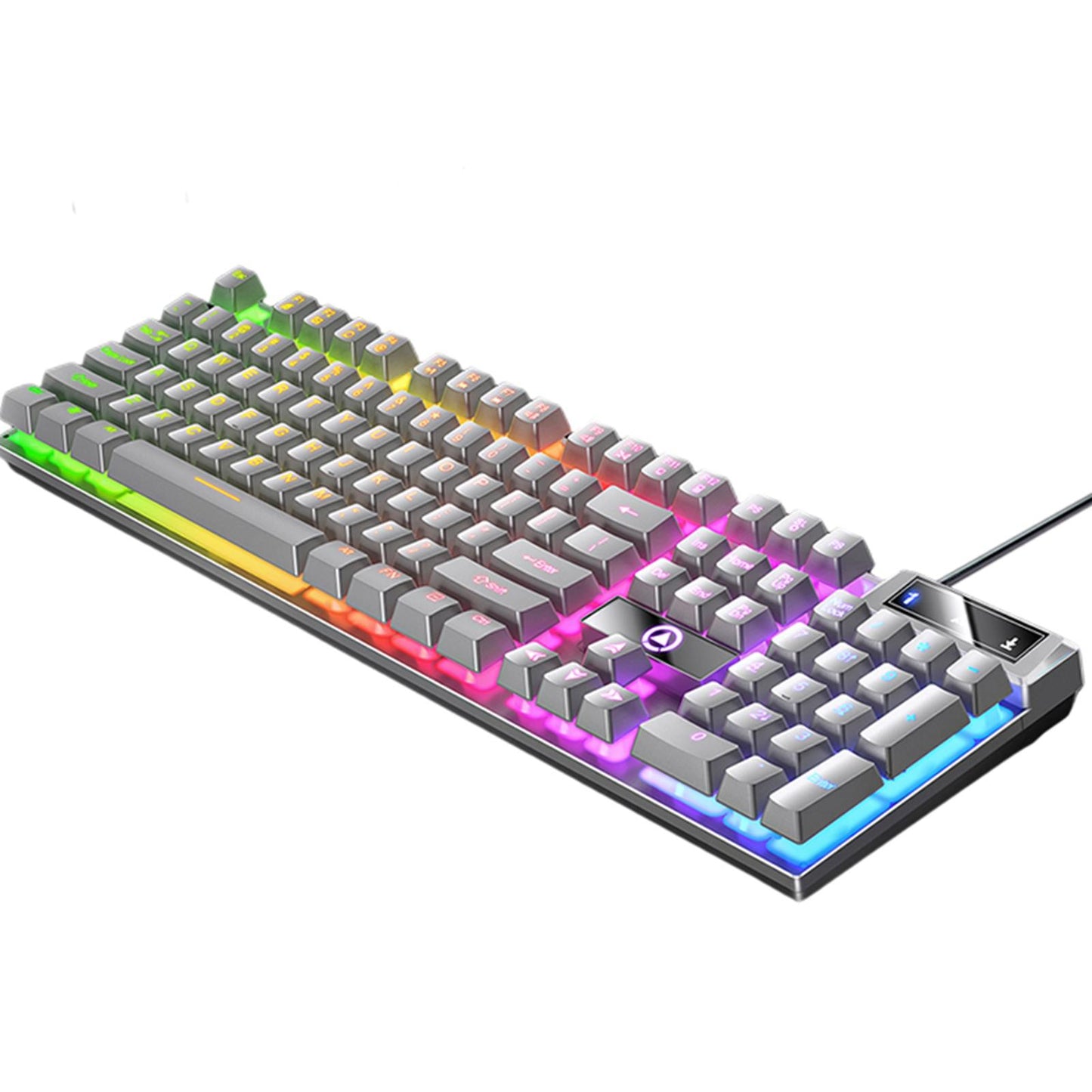 Mechanical Gaming Keyboard USB RGB Backlit for PC Game Office Gray