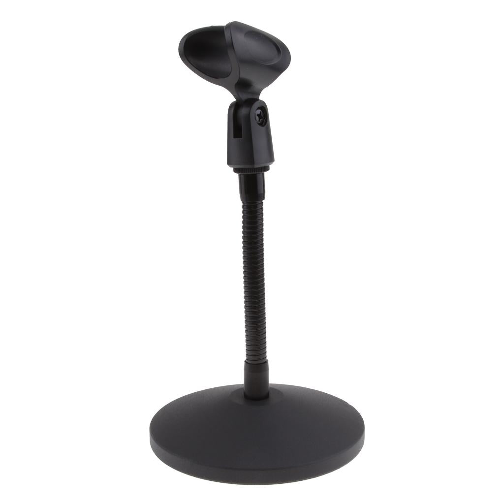 360 Degree Adjustable Microphone Rack Stand Stainless Steel Bracket Height-27cm